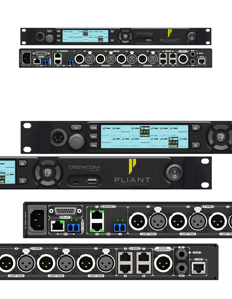 CCU-44 CrewCom Range CrewCom Master Station | 4 2-wire channels + 4 4-wire channels